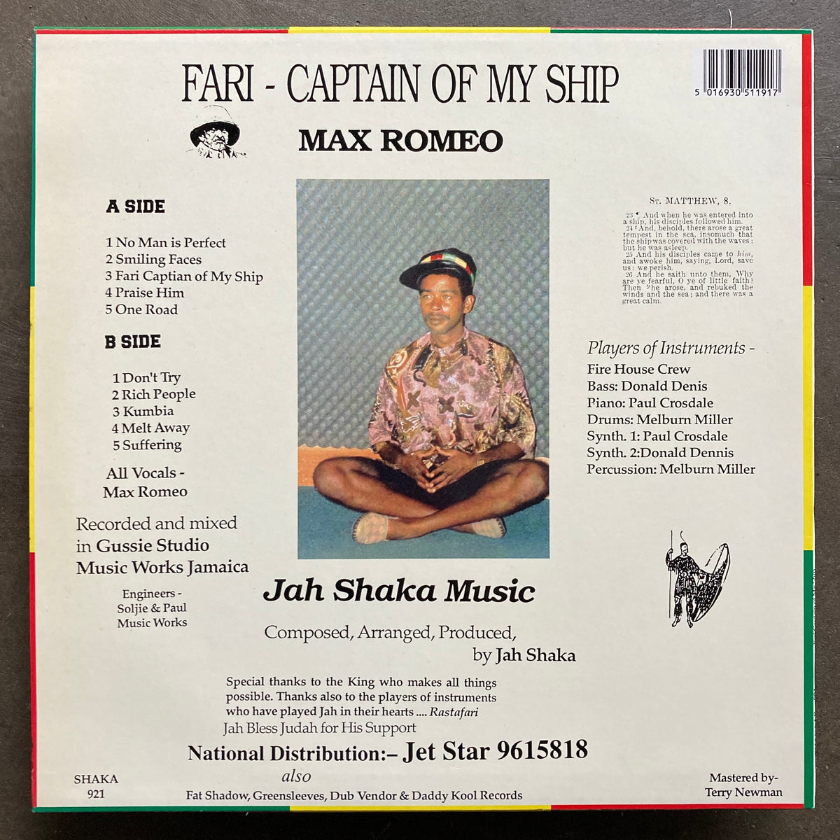 Max Romeo – Fari - Captain Of My Ship – All Night Flight Records