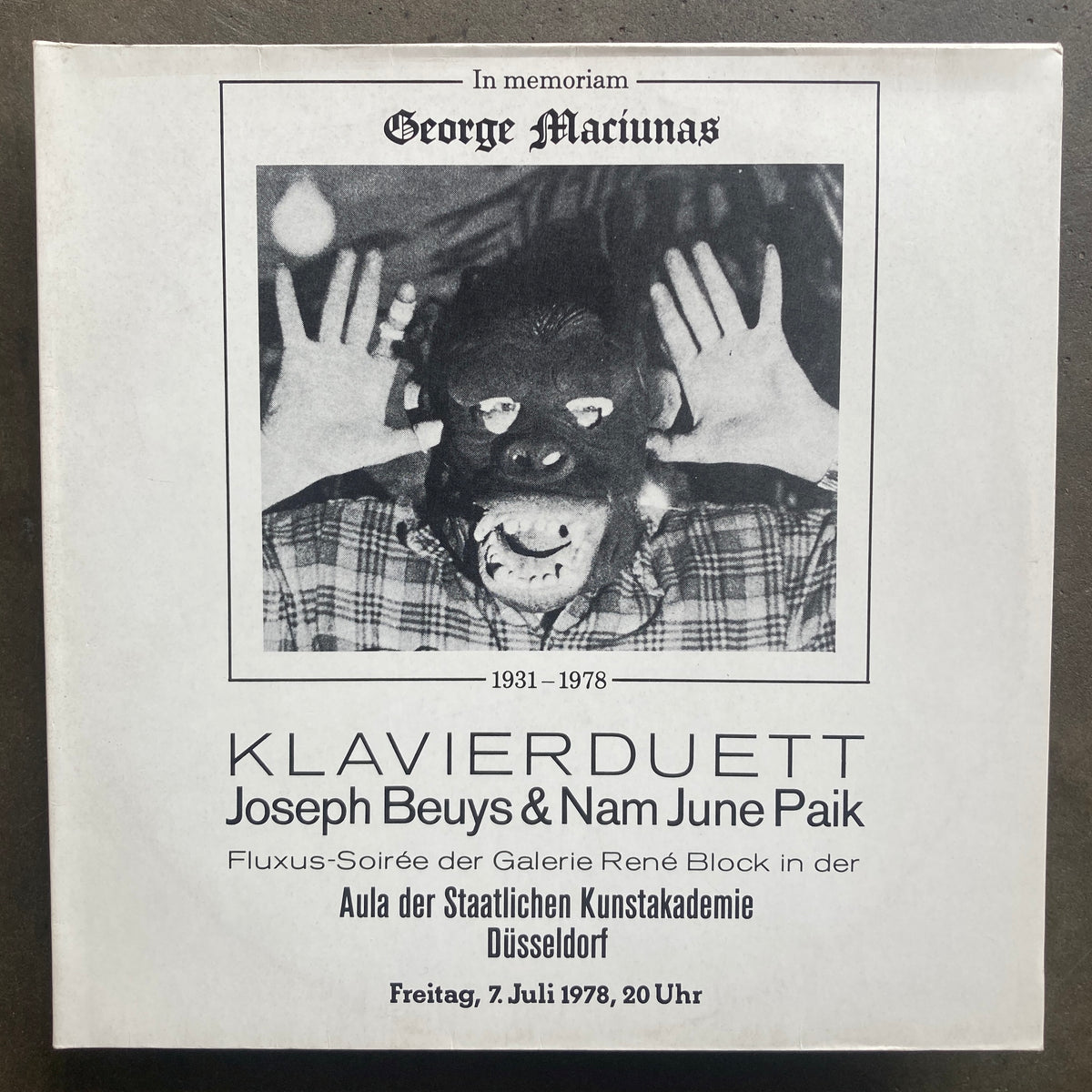 Joseph Beuys & Nam June Paik – In Memoriam George Maciunas Joseph Beuys & Nam June Paik – In Memoriam George Maciunas