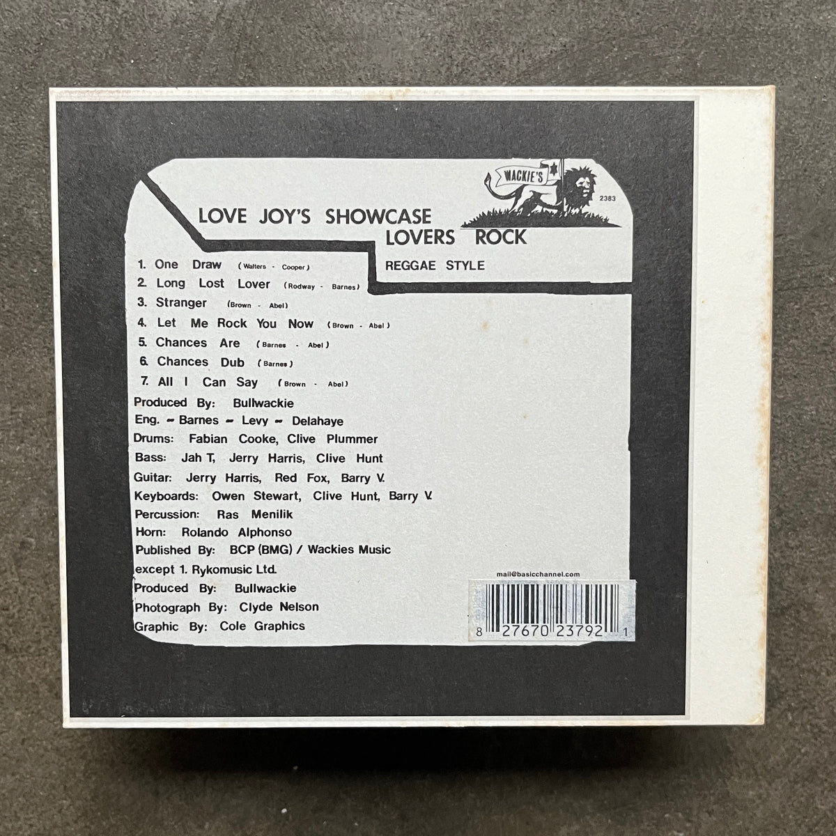 ◇Love Joys / Lovers Rock Reggae Style / Wackie's / Germany盤