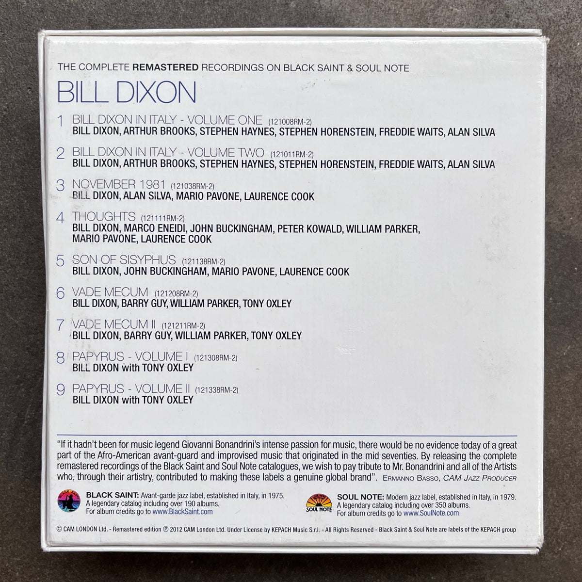Bill Dixon – The Complete Remastered Recordings On Black Saint 