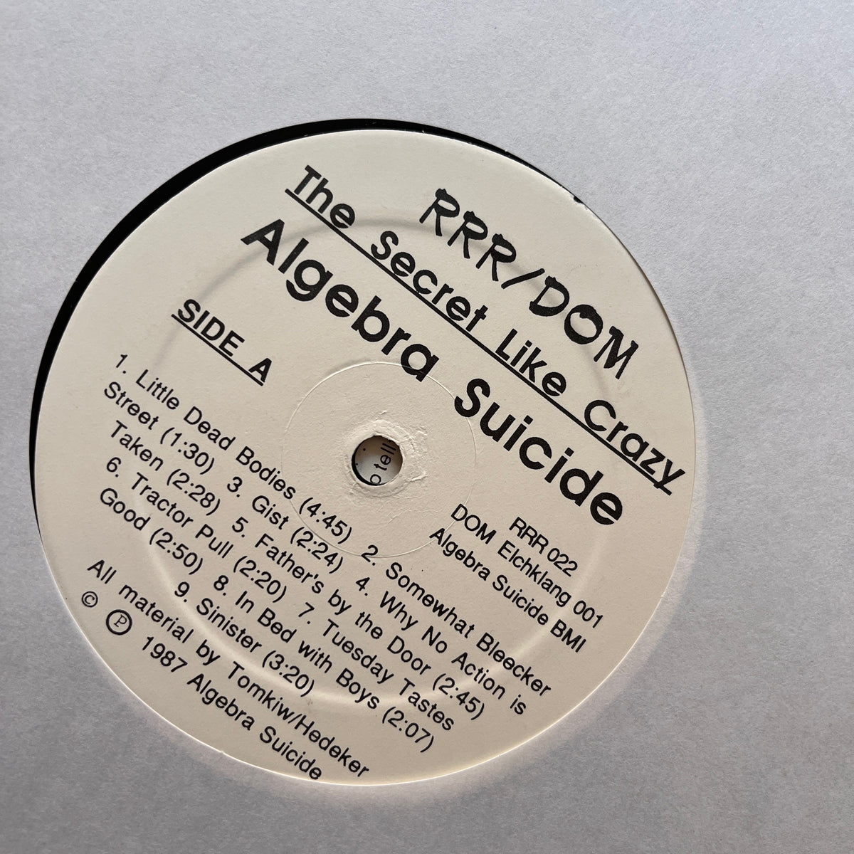 Algebra Suicide – The Secret Like Crazy – All Night Flight Records