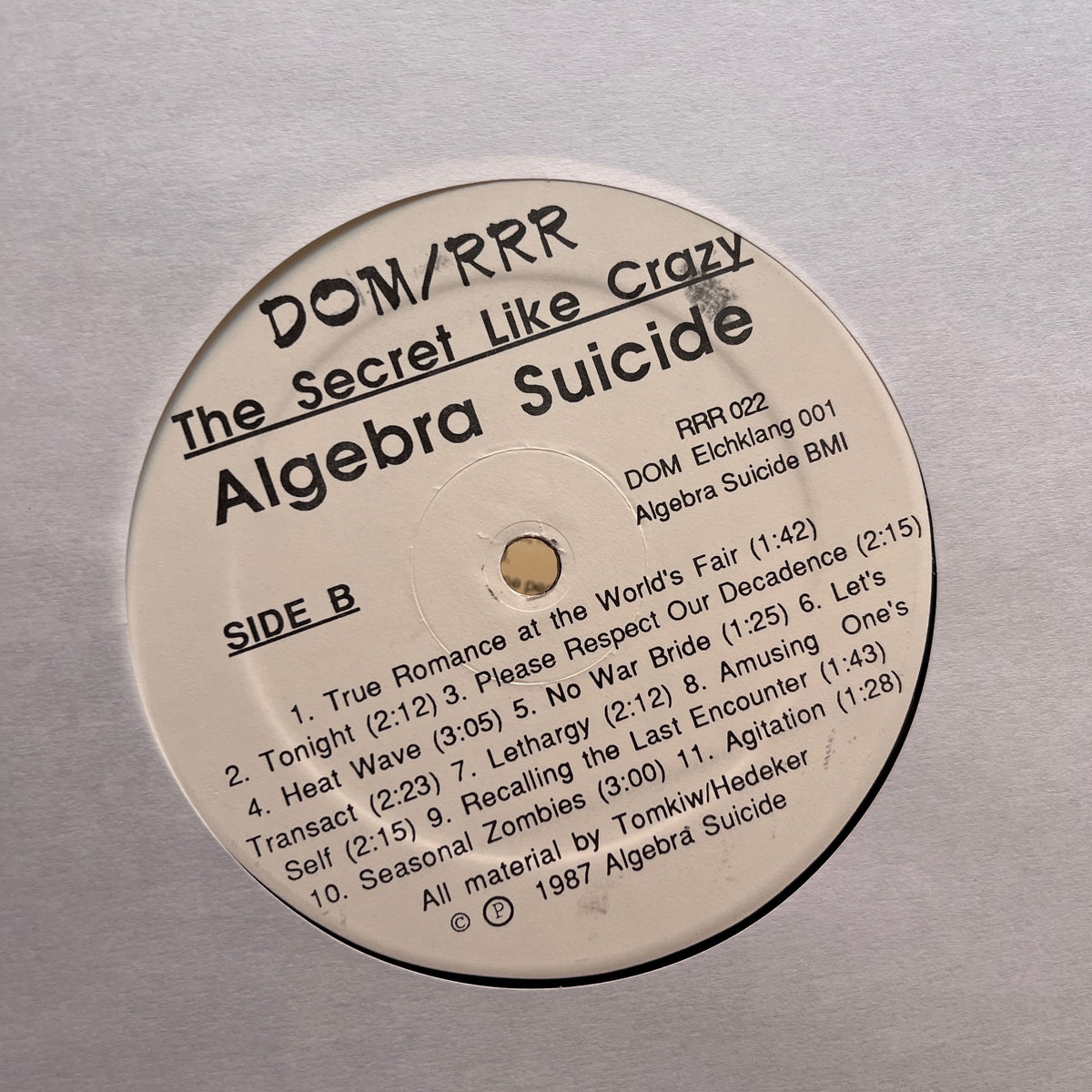 Algebra Suicide – The Secret Like Crazy – All Night Flight Records