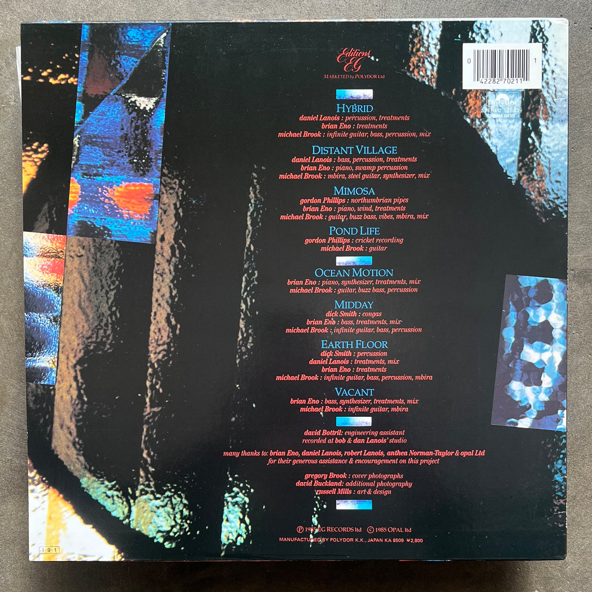 Michael Brook With Brian Eno And Daniel Lanois ‎– Hybrid – All