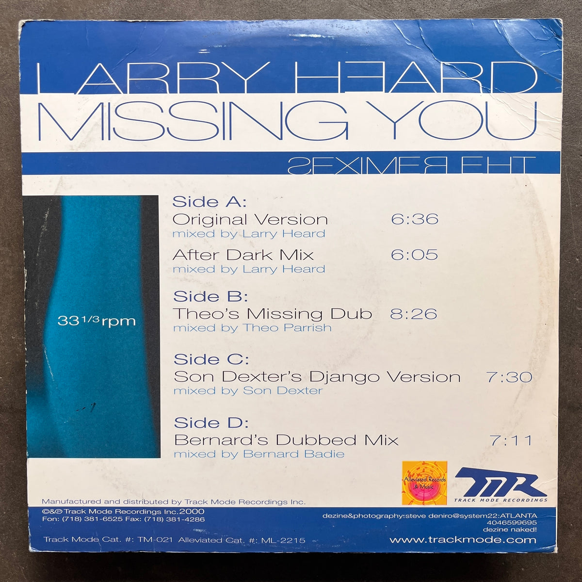 Larry Heard ‎– Missing You (The Remixes) – All Night Flight Records