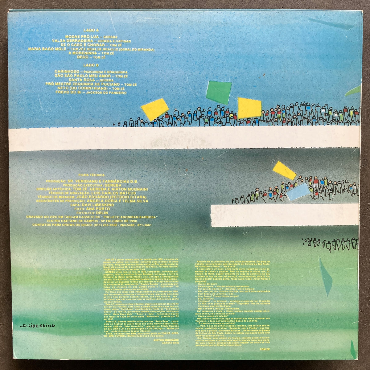 BRA盤90年オリジ！Tom Ze E Gereba/Cantando Com~ BRA盤90年オリジ！Tom Ze E Gereba/Cantando Com~ Tom Ze