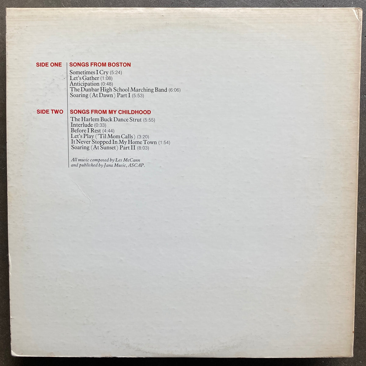 Les McCann – Layers – All Night Flight Records