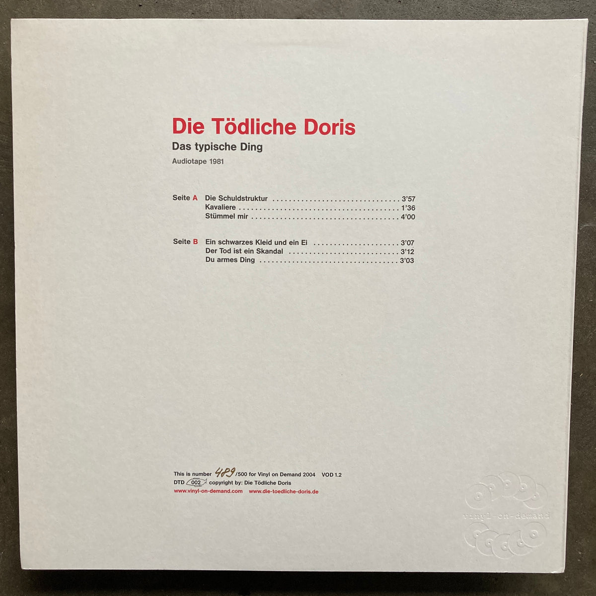 洋楽 Die Todliche Doris Das Gab's Nur Dreimal LTQ4OTAuanBlZw.jpeg