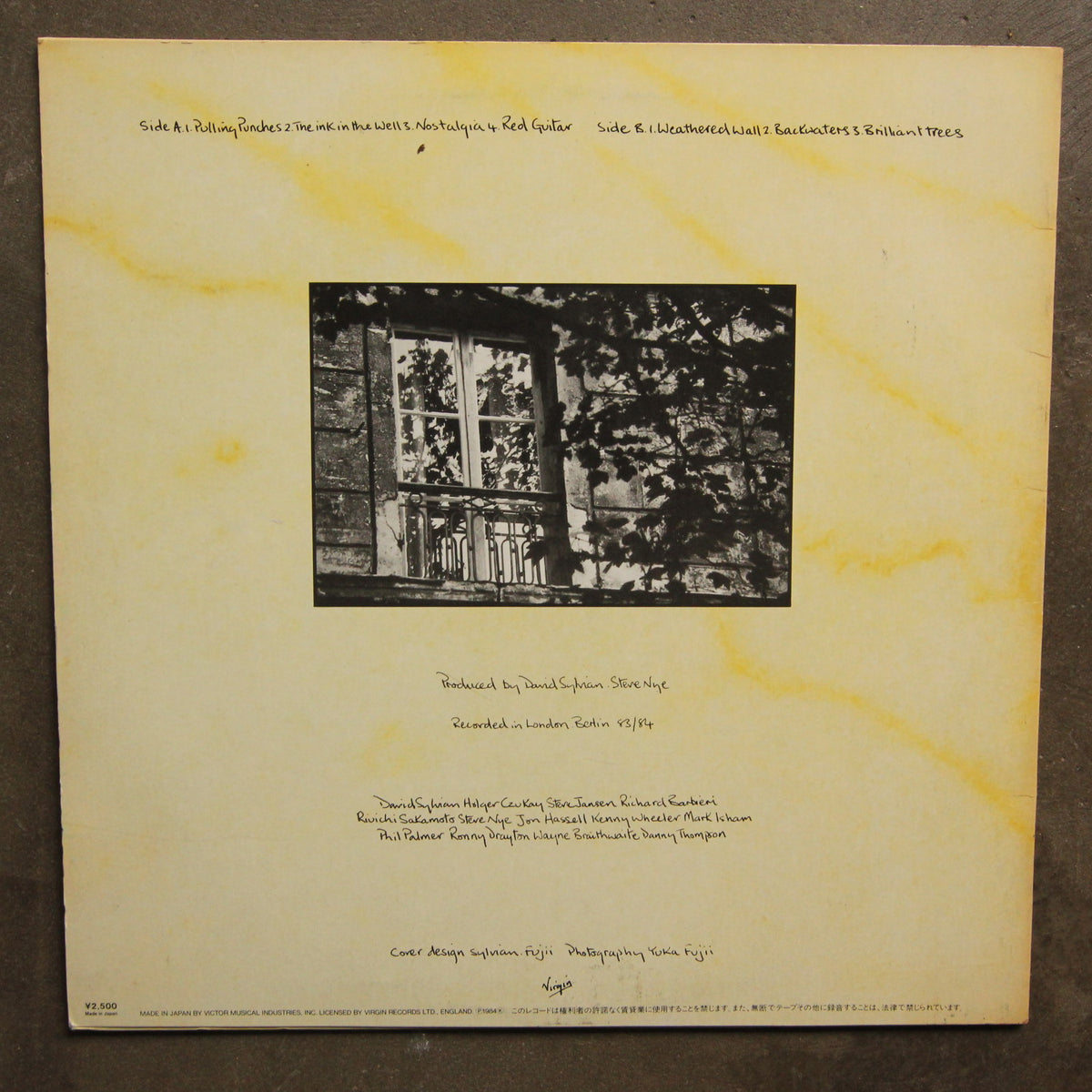 David Sylvian ‎– Brilliant Trees – All Night Flight Records