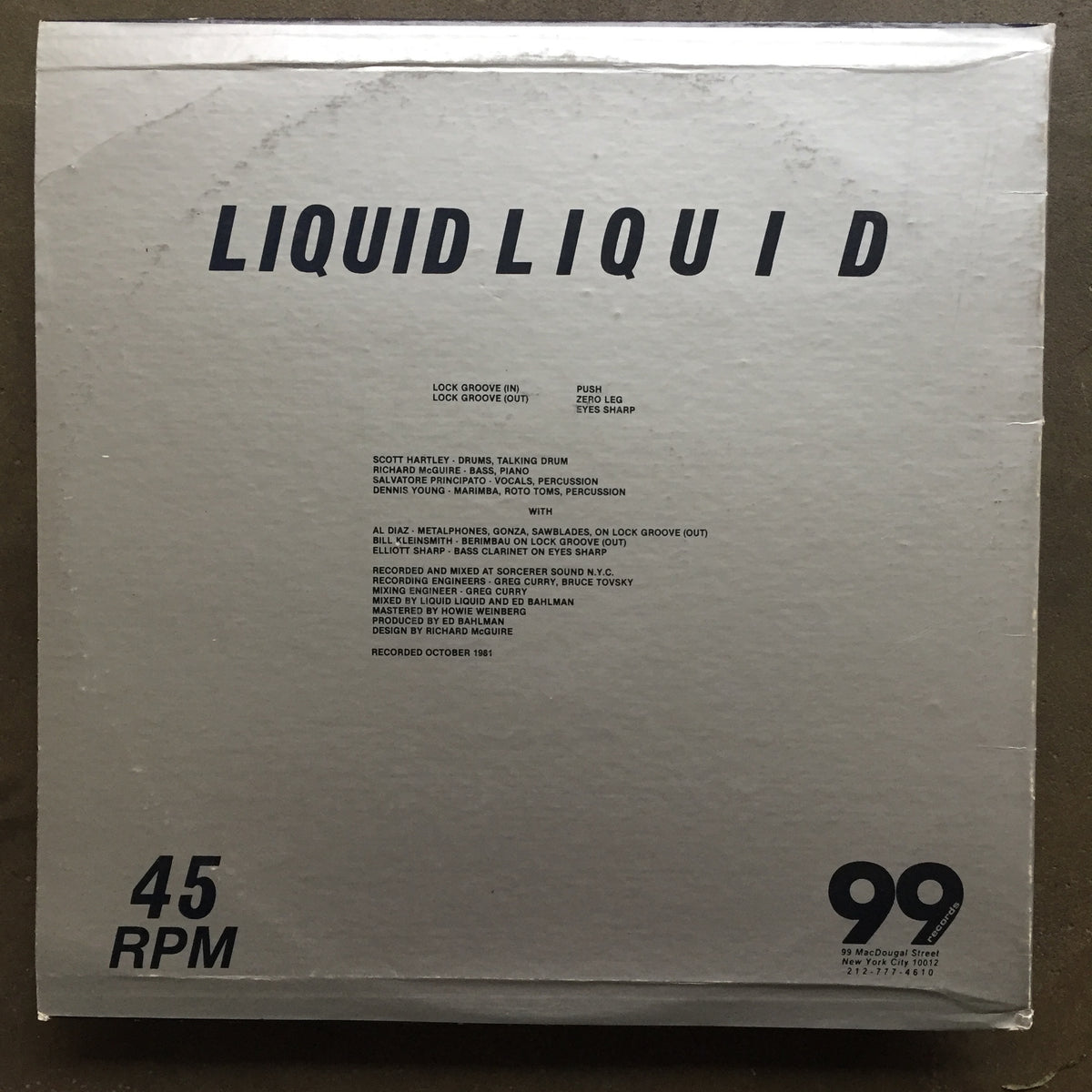 Liquid Liquid – Successive Reflexes – All Night Flight Records