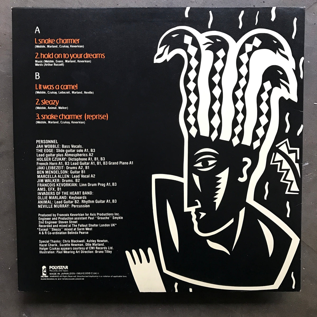 Jah Wobble, The Edge, Holger Czukay ‎– Snake Charmer – All Night