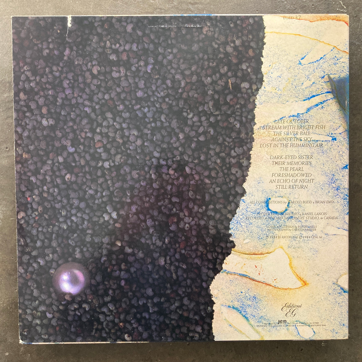 Harold Budd / Brian Eno With Daniel Lanois – The Pearl – All Night