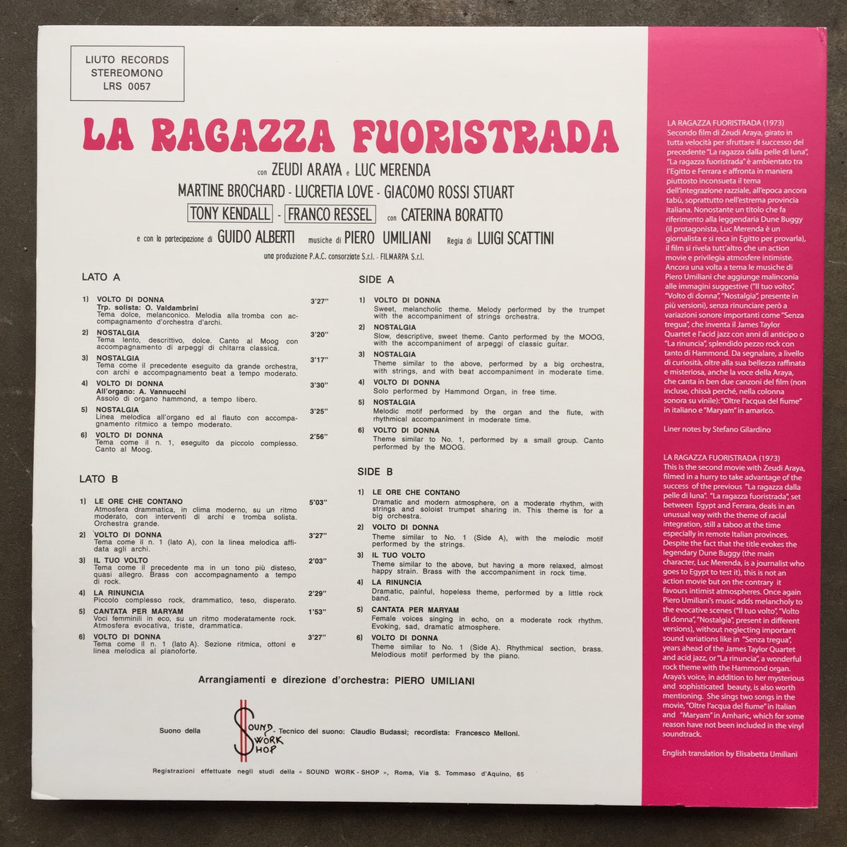 Piero Umiliani ‎ La Ragazza Fuoristrada All Night Flight Records