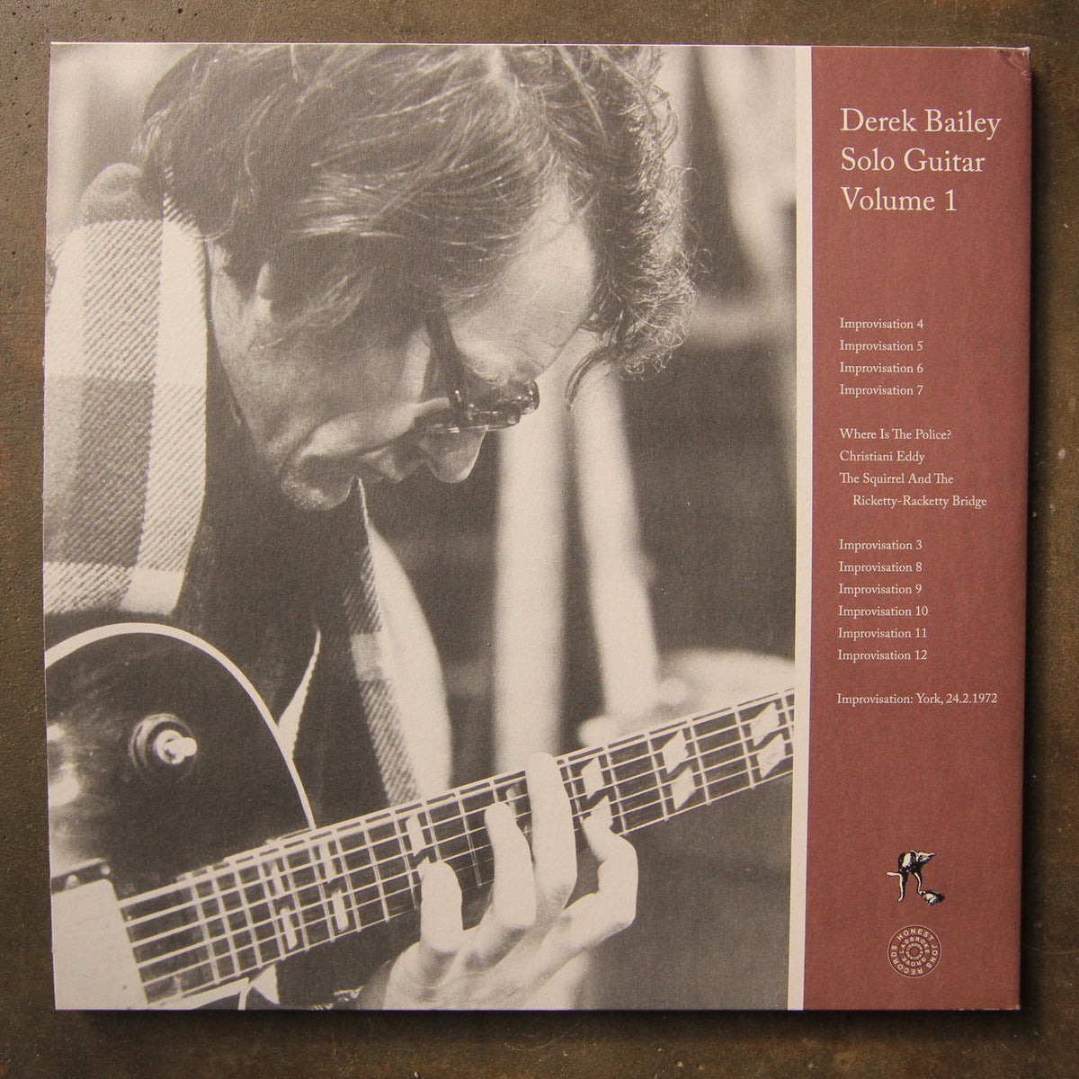 その他 Derek Bailey : Solo Guitar Volume 1 Solo Guitar Volume 1 | Derek Bailey | Honest Jon's Records