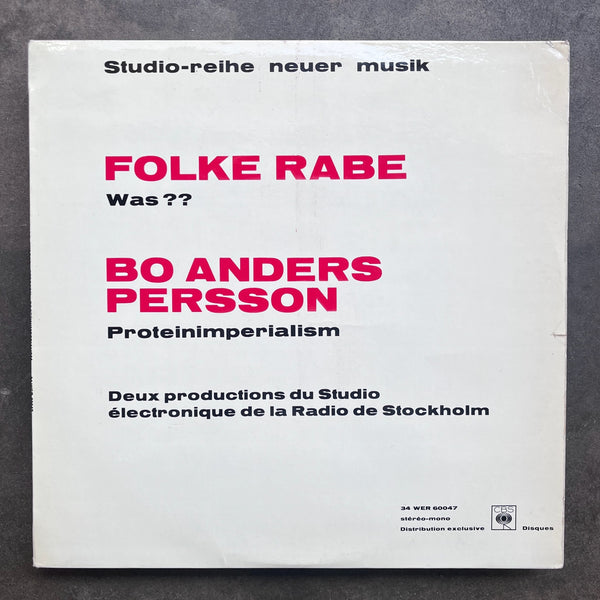 Folke Rabe / Bo Anders Persson – Was?? / Proteinimperialism (French Press)