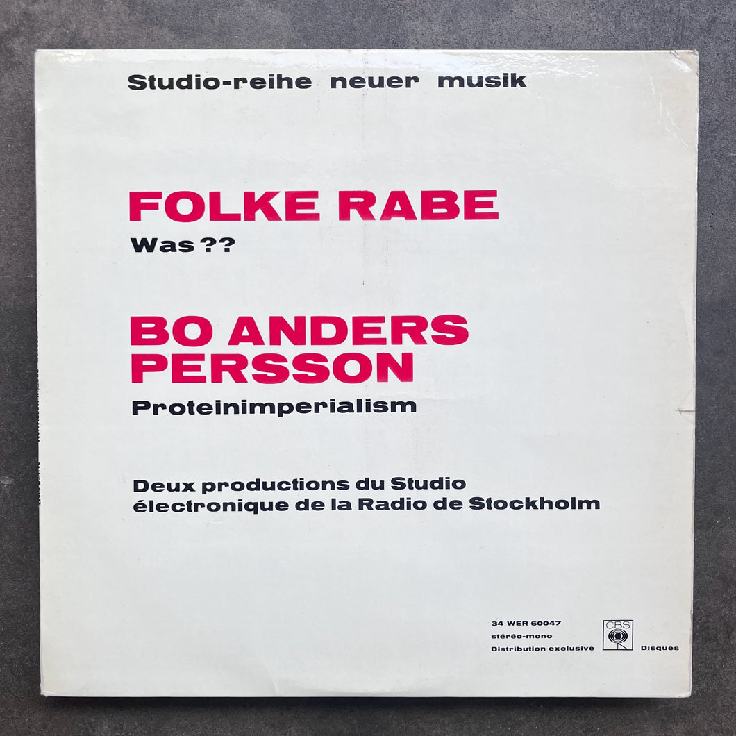 Folke Rabe / Bo Anders Persson – Was?? / Proteinimperialism (French Press)