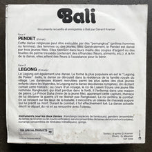 Various, Gérard Krémer – Bali - Pendet / Legong