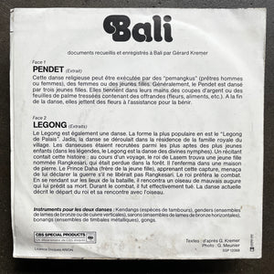 Various, Gérard Krémer – Bali - Pendet / Legong