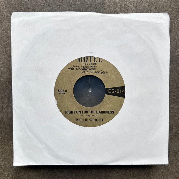 Willie Wright Right On Darkness 7” レコード Willie Wright – Right On For The Darkness / Africa – All Night