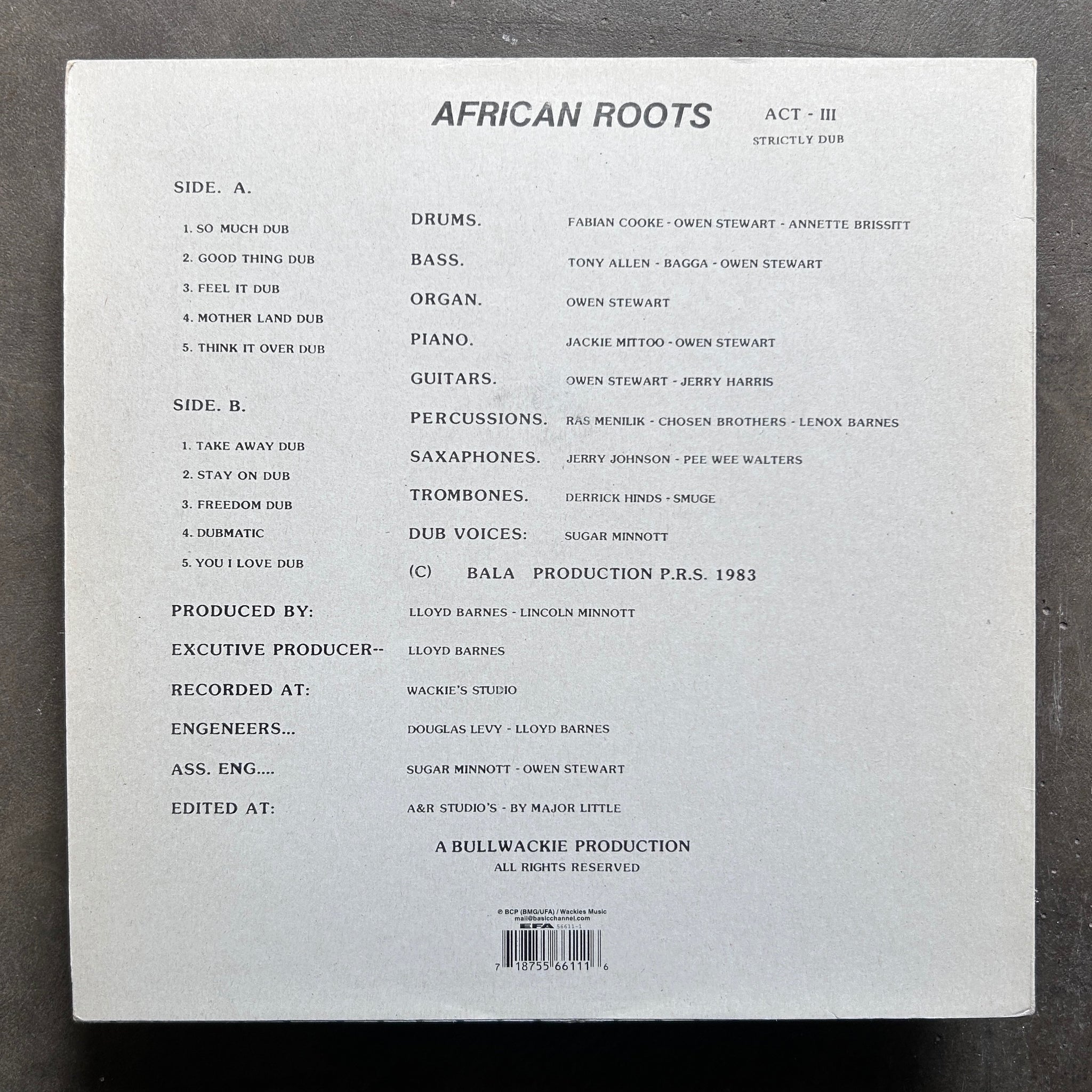 Wackies Rhythm Force – African Roots Act 3 – All Night Flight Records
