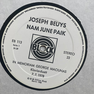 Joseph Beuys & Nam June Paik ‎– In Memoriam George Maciunas: Klavierduett