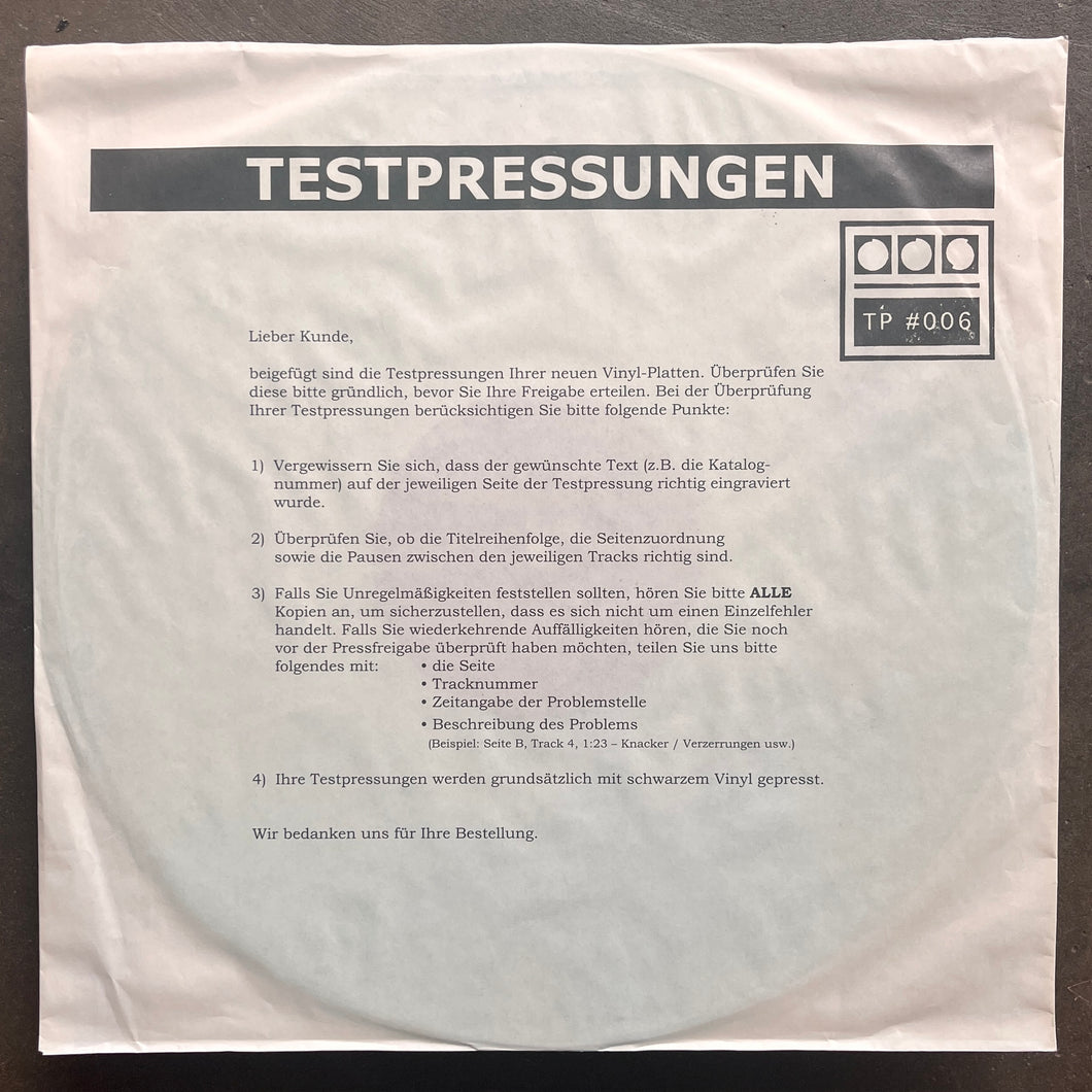 Demdike Stare ‎– Testpressing #006