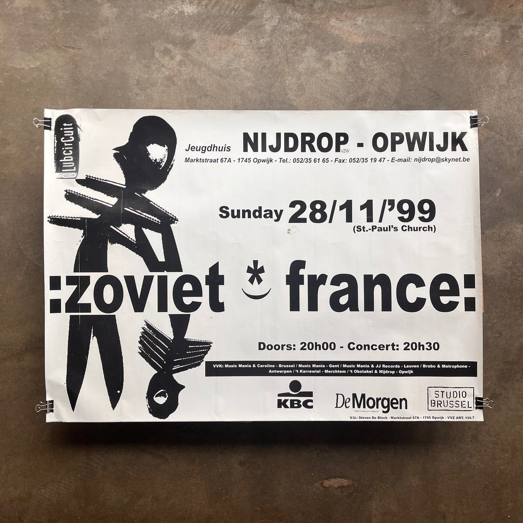 Zoviet France - Gig poster (Belgium)