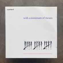 Alvin Lucier / Björn Nilsson / Zoltán Jeney – With A Minimum Of Means (Masterworks Of Minimalism Masterworks Of Minimalism Masterworks Of Minimalism)