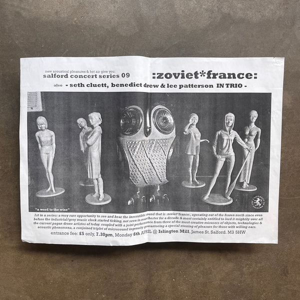 Zoviet France - gig poster live @ Islington Mill, Salford (a3)