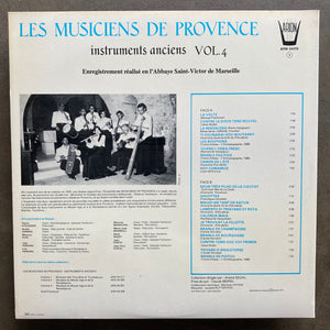 Les Musiciens De Provence – Vol. 4 - Musique Du Moyen Age Et De La Renaissance - Instruments Anciens