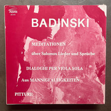 Nikolai Badinski – Meditationen / Dialoghi Per Viola Sola / Momenti / Pitture Per Trio D'Archi