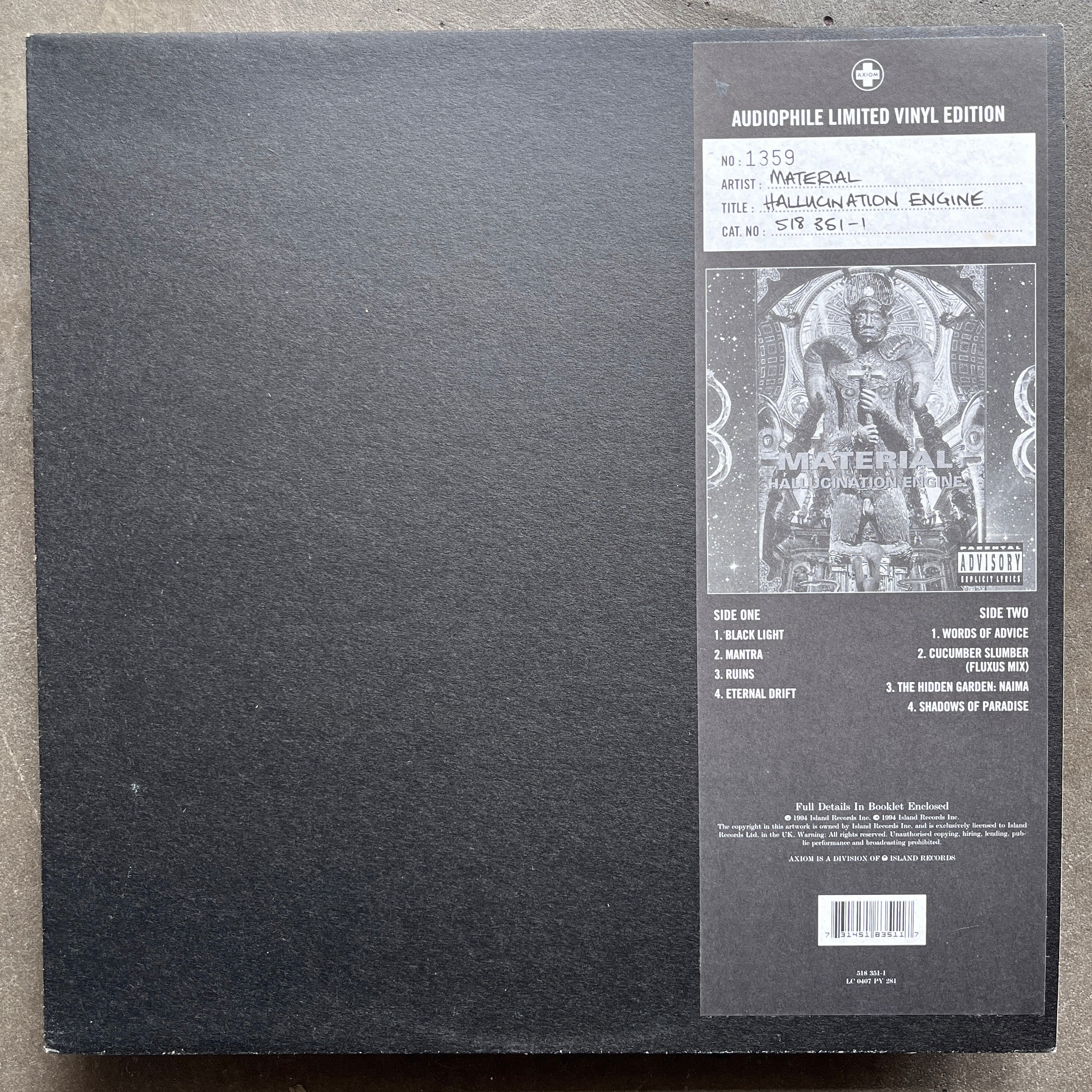 Material – Hallucination Engine – All Night Flight Records