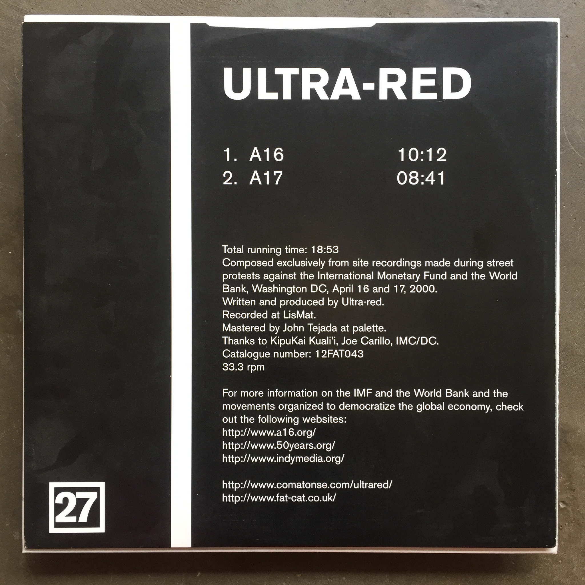 Ultra-Red / Anna Planeta ‎– Split Series #14