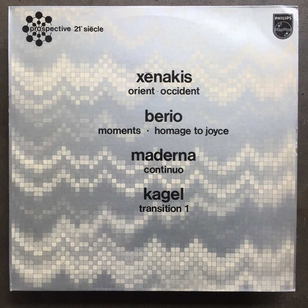 Xenakis / Berio / Maderna / Kagel – Orient–Occident / Moments · Homage To Joyce / Continuo / Transition 1