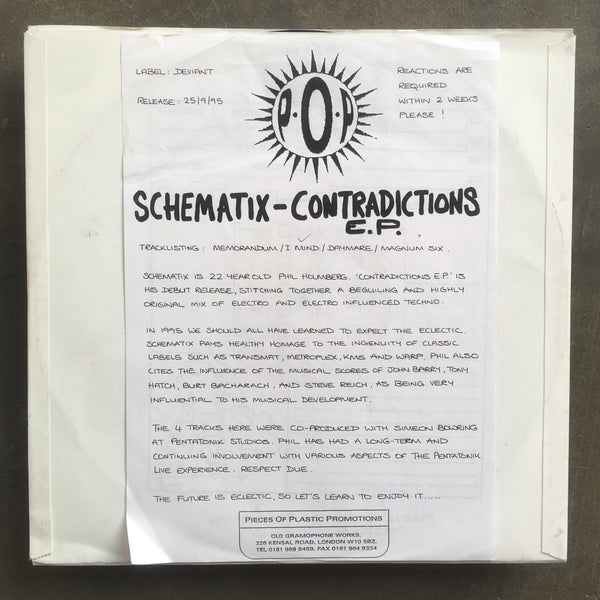 Schematix ‎– Contradictions EP