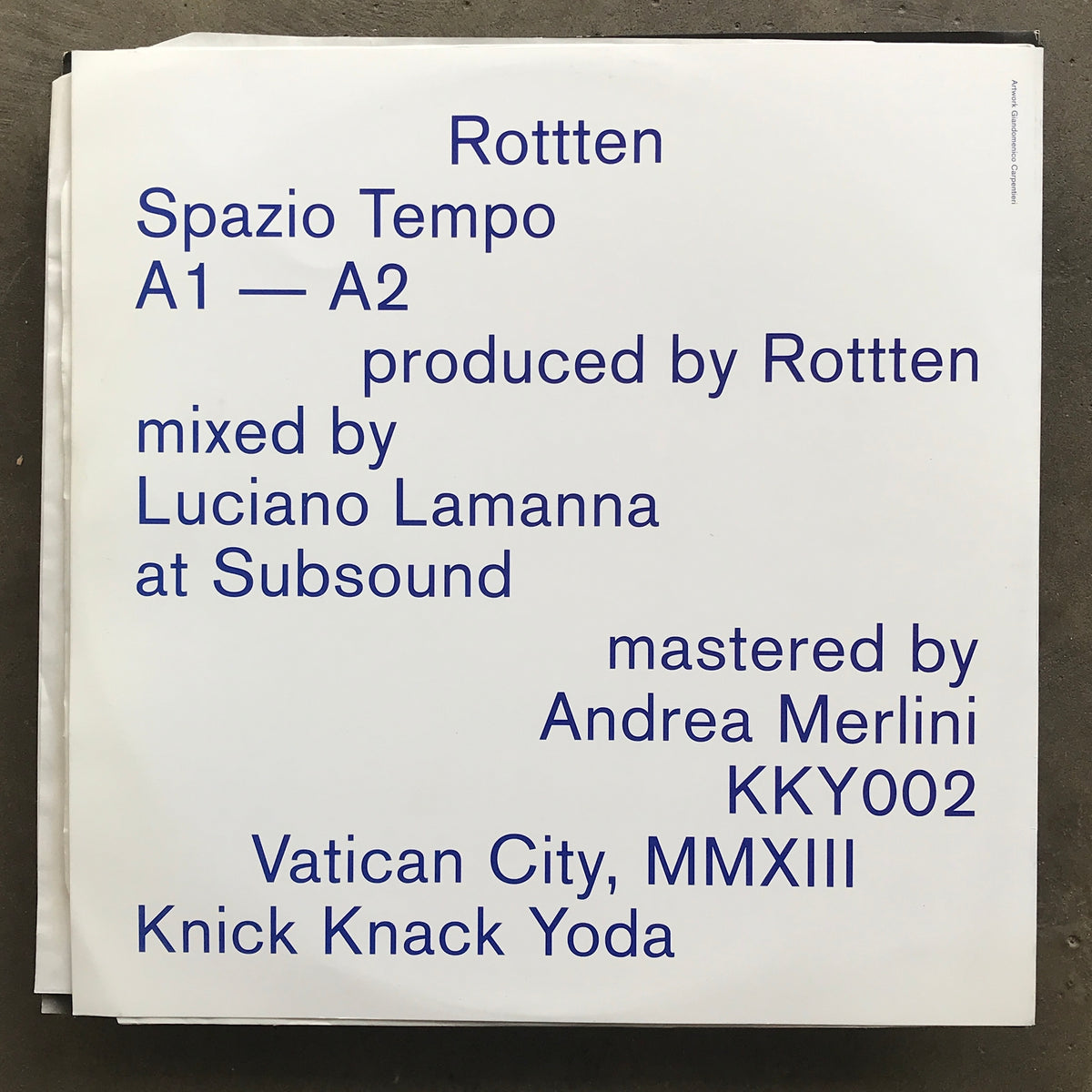 Rottten – Spazio Tempo – All Night Flight Records