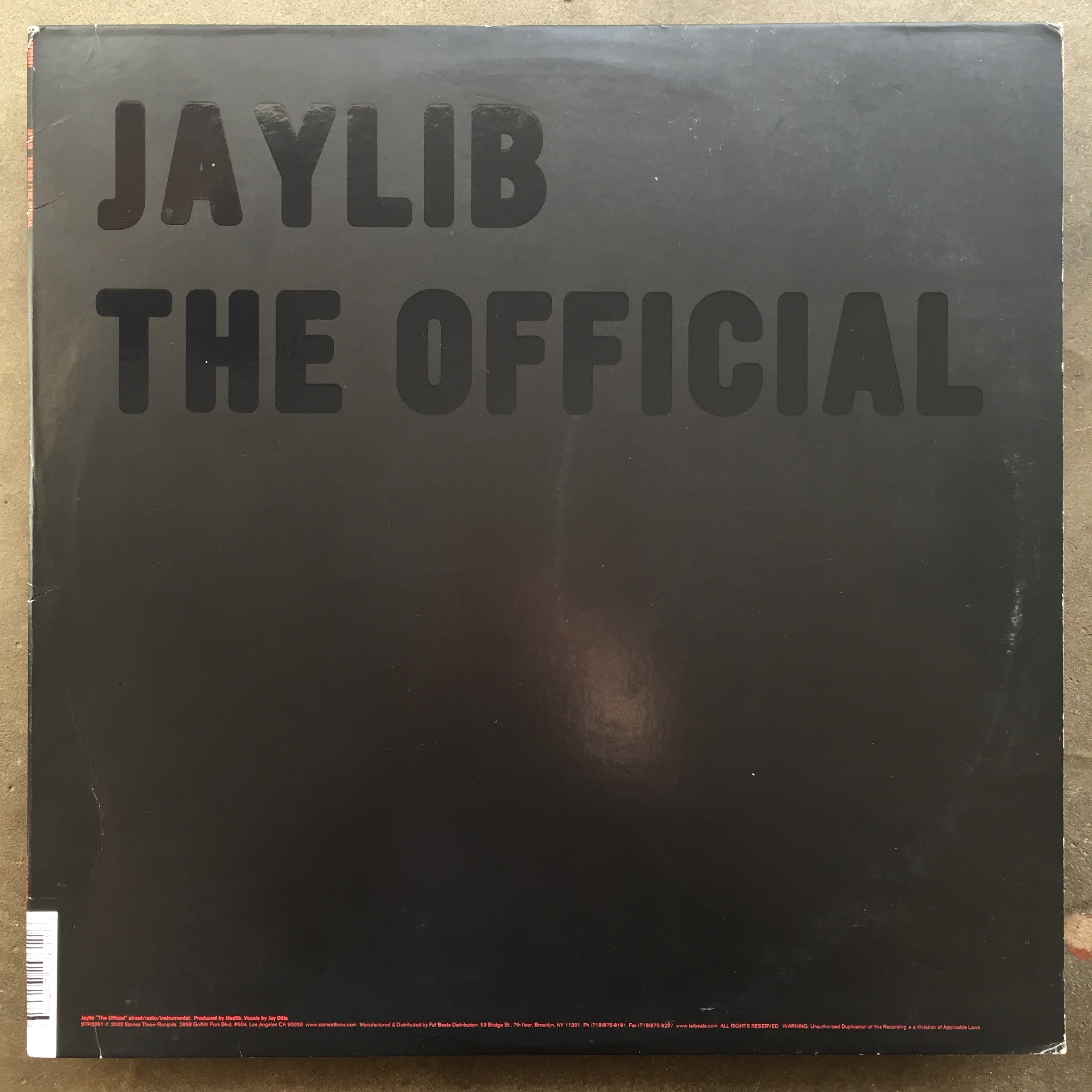 Jaylib The Red / The Official レコード Jaylib – The Red / The Official – All Night Flight Records