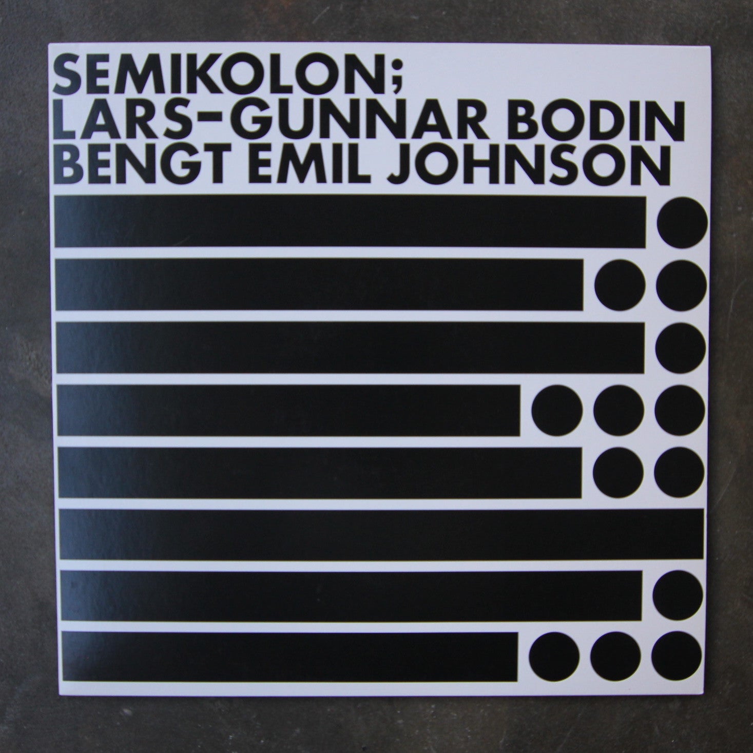 Lars-Gunnar Bodin / Bengt Emil Johnson ‎– Semikolon – All Night Flight  Records