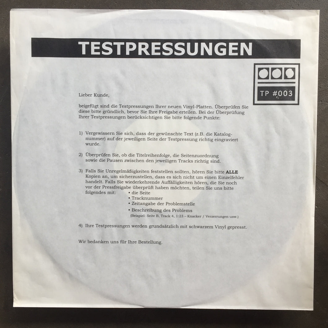 Demdike Stare – Testpressing #003