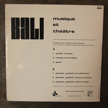 Various ‎– Bali: Musique Et Théâtre