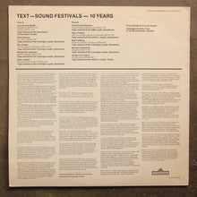 Various ‎– Text-Sound Festivals 10 Years